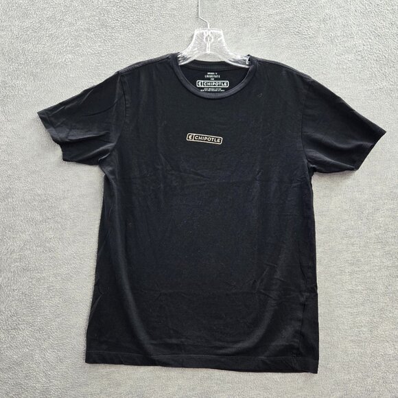 Chipotle Men Shirt Small Black Real Ingredients Graphic‎ Short Sleeve Tee - Picture 1 of 10